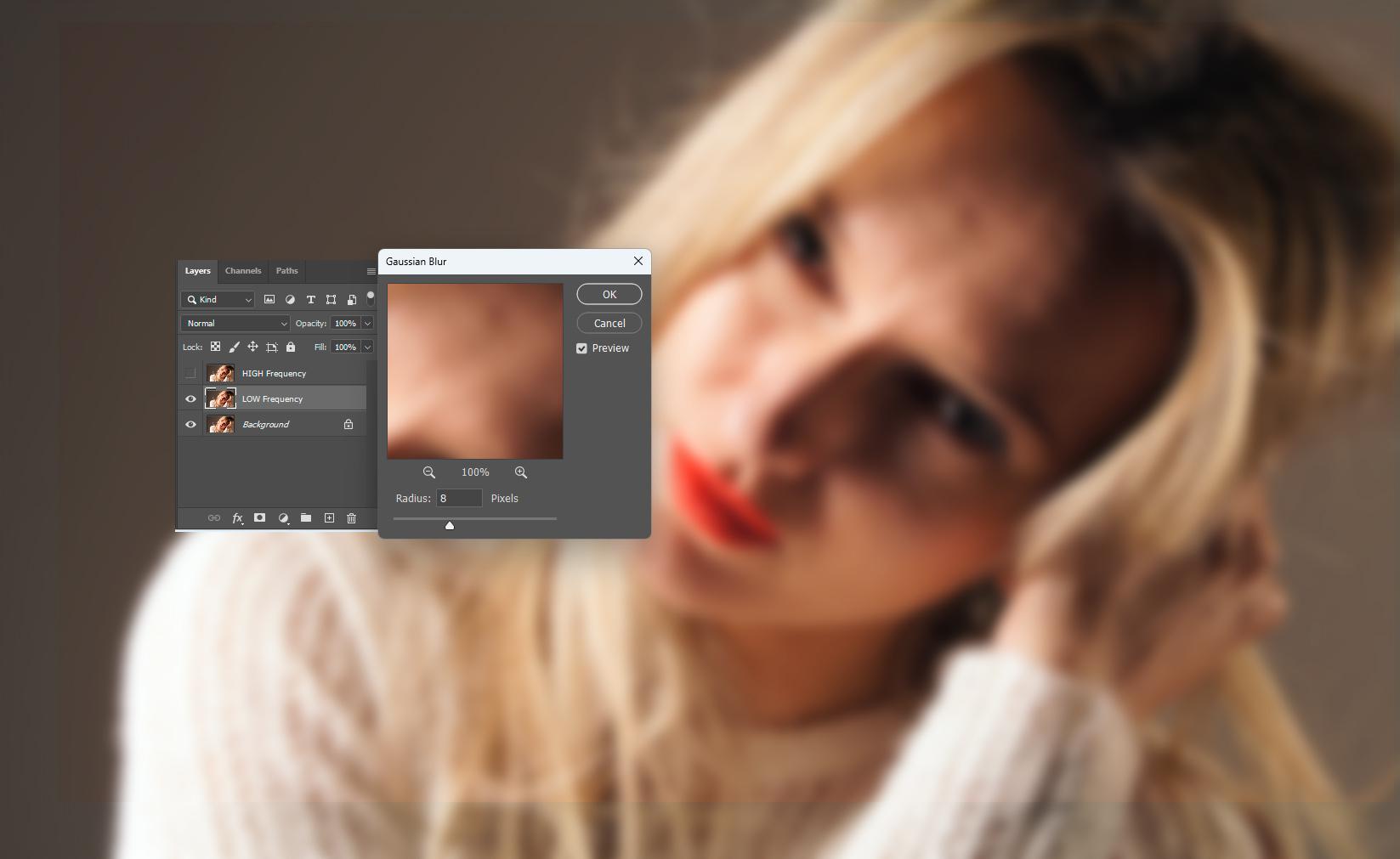 Filter Blur in Photoshop