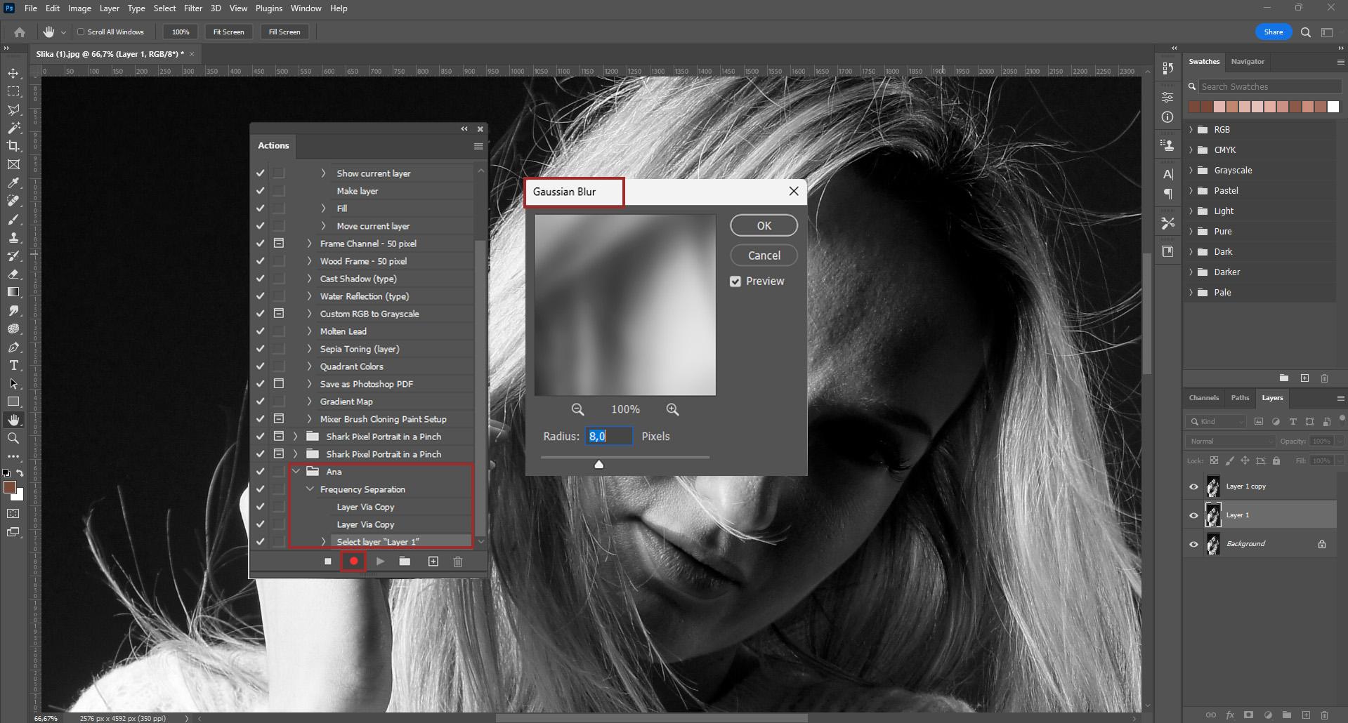 Photoshop Record Actions